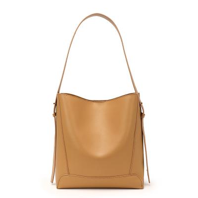 China New Fashion Designer Lady Bucket Bag Genuine Leather High Quality Ladies Handbags Female Shoulder Bags for sale