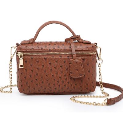 China Fashion Fashion Ostrich Skin Pattern Clutch Wallet Leather Ladies Hand Bags Luxury Small Sling Bags For Women for sale