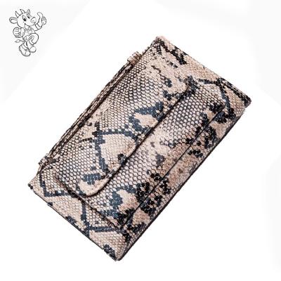 China Fashion Snake Pattern Women Trim Leather To Grab Wallet Fashion Chains Cover Shoulder Bags Messenger Bag Crossbody Flap Wallet for sale