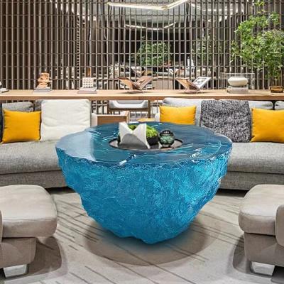 China Simple  Personalized Artistic  Living Room Epoxy Side Resin coffee table sets for sale