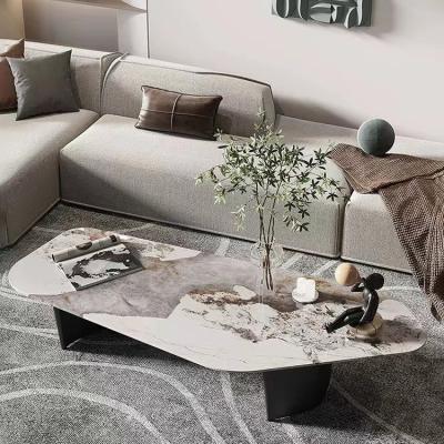 China Light luxury slate villa home art special-shaped coffee table combination post-modern style high-end designer coffee table for sale