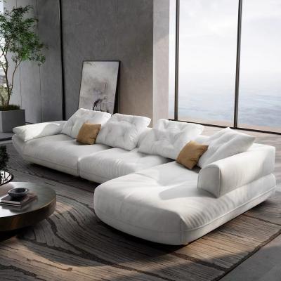 China Nordic sofa living room modern simple small family latex fabric sofa pillow minimalist sofa for sale