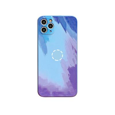 China 2022 Fashion Soft TPU Shockproof Watercolor Printing Cell Phone Case Back Cover For iPhone 13 for sale