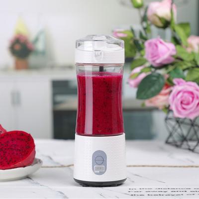 China Multifunctional USB Rechargeable Fruit Juicer Mini Electric Portable Blender 6 Leaf Blades Bottle 380ml for sale