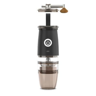 China Kitchen Outdoor Basics Rechargeable Stainless Steel Manual Electric 2 In 1 Coffee Bean Grinder for sale