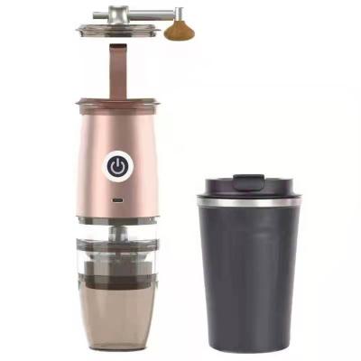 China New arrival outdoor usb stainless steel rechargeable manual coffee bean grinder with 5 geer for sale