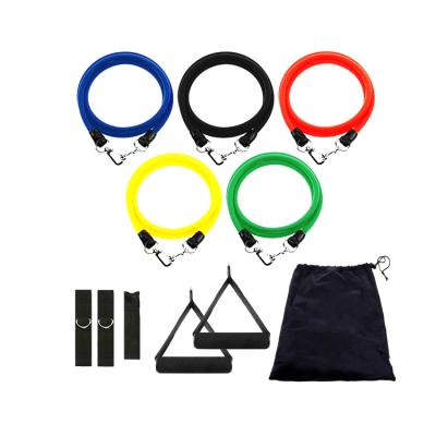 China High Quality Home Exercise Latex 11 Pcs Workout Fitness Resistance Stretch Bands Heavy Set Home Exercise for sale