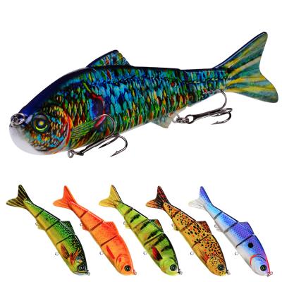 China Vivid Fish Action 4-Section Swimming Bait 15.5CM/38G10 Plastic Hard Color Segmented Segmented Sea Fish Lures for sale