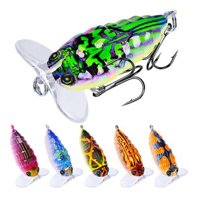 China 2021 New Design 4cm 4g 8# Vivid Action Fish Crankbait Hook Crankbait Insect Plastic Swimming Bait Artificial Carp Fishing Lures Carp Effect for sale