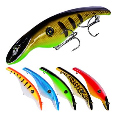 China High Quality Custom 8 Action Vivid Fish Swimming 150mm 50g Color Fishing Lures Top Water Fish Lure Pencil Hard Plastic Bait for sale