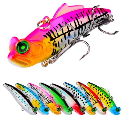 China Vivid Fish Action 12.6g 66mm Swimming 6# 3d Hook Eyes Best Bait Bait Fish Fishing Artificial Hard Lure VIB for sale