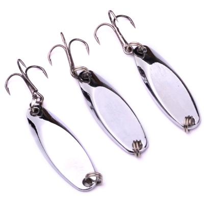 China Vivid Fish Swimming Action 4.57cm 6.78g All Water Fishing Lure Bait Iron Spinner Hard Spoon Customizable Empty Lures for sale