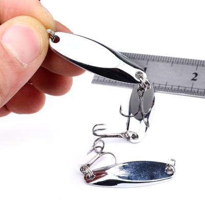 China Vivid Fish Action Stainless Steel 4cm Swimming Tough Spinner 5cm Fish Baits Unpainted Lipless Lure Masks Fishing for sale