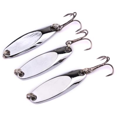 China Customized Vivid Fish Action PESCA Metal Spoon Swimming Seawater Fishing Unpainted Lure Blanks Fish Baits for sale