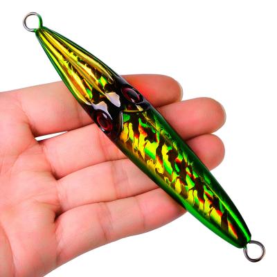 China Vivid Fish Action Saltwater Metal Swimming Jig Lure Luminous 210g 14cm Lead Casting Lure Heavy Lure Fishing Glow in Dark for sale