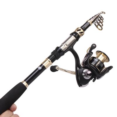 China Wholesale Price Portable Size Revolving Lightweight Carbon Fiber Sea Carp Big Game Telescopic Fishing Rods Reel Combo Sets and Reel Combo for sale