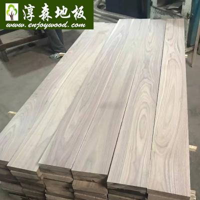 China Rustic Solid Raw Board Wooden Striping Black Walnut Wood Panel Decking For Flooring Wood Veneer Slab Raw Material for sale