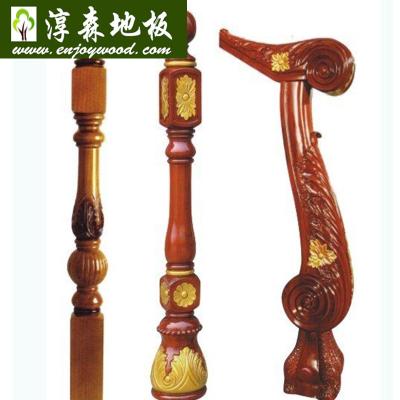 China Stair Case Stringer Red Oak Wood Wooden Stair Baluster and Pillar Balustrade Stair Tread Steps Riser Traditional Newel Post for sale