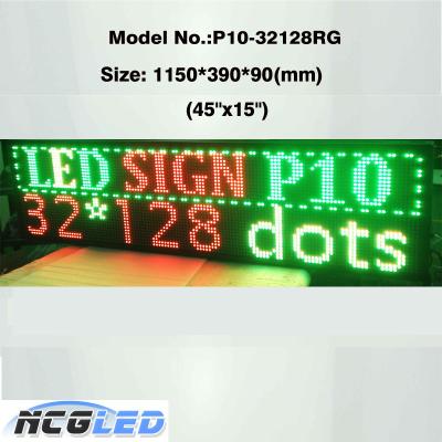 China High brightness global langage support P10 semi-outdoor LED MESSAGE SIGN for sale