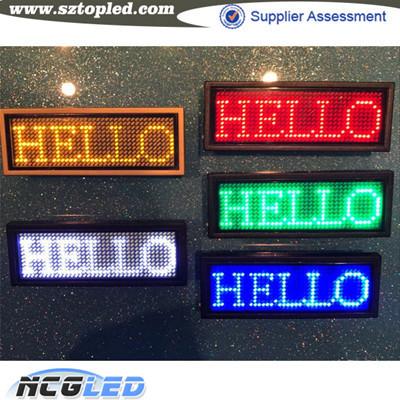 China Global language support  NO need USB driver Digital Scrolling LED Name Badge Display for sale