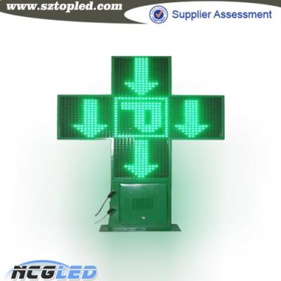 China High quality Hot sale  P16/P20 waterproof  iron cabinet Outdoor double side  3D Effect LED Pharmacy Cross Display for sale