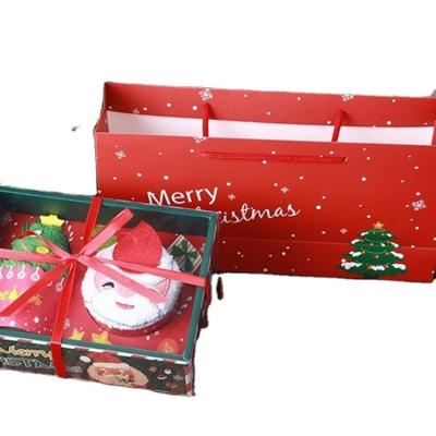 China 2021 Best Selling Set QUICK DRY Products Gift Box 2 Pieces Towel Christmas Gift Wash Towel for sale