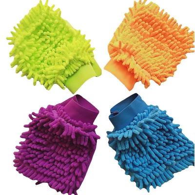 China New Premium Microfiber Compressed Single Side Quick Dry Absorbent Car Wash Cleaning Glove for sale