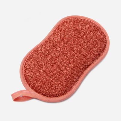 China Multifunctional Kitchen Tableware Sponge Viable Wiping No Scratches Microfiber Easy-to-Clean Water-Absorbing Scouring Pad for sale