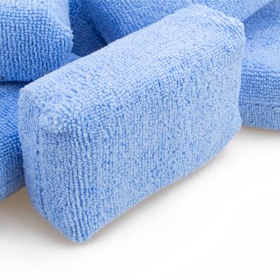 China 2021 New Products Hot Selling Sustainable Cleaning Soft And Comfortable Blue Microfiber Sponge Size 12x8x4cm for sale