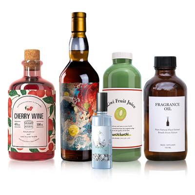 China Waterproof Custom Barcode Honey Wine Perfume Water Bottle Sticker Label For Cosmetics And Food for sale