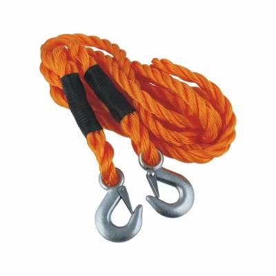 China Nylon Car Towing Rope Strap with Forged Steel Hooks for sale