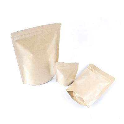 China Recyclable Recycle Stand Up Pouch Zip Lock Kraft Bag Dry Food Packaging for sale