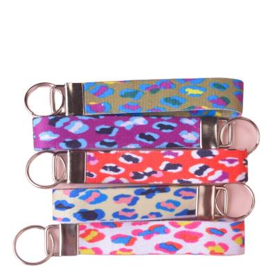 China 2022 Key Factory Direct Delivery Environmental Sublimation Elastic Dangle Wrist Strap For Key Rings And Pendants for sale