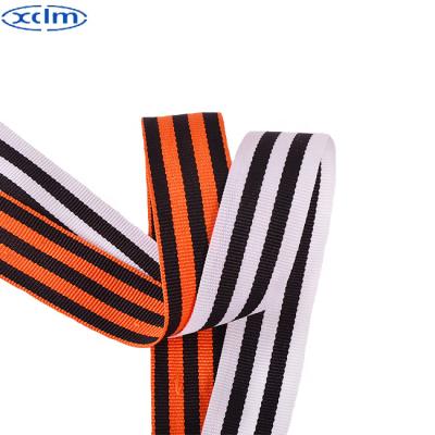 China Eco-Friendly Ribbed Ribbon Tape Flat Webbing Interchromatic Tape Customizes Apparel Accessories for sale