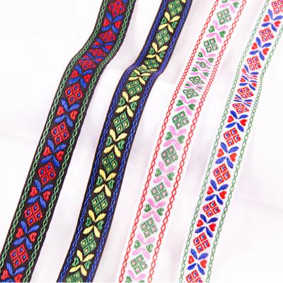 China Webbing Textile Jacquard Tape Custom Color Decorative Woven Decorative Tape Woven Diy Clothing Accessories for sale