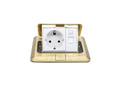 China 16A 250V RJ45 Floor Socket , Brass Alloy Floor Outlets In Concrete / Wooden Floor for sale