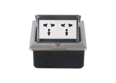 China Built - In Pop Up Floor Outlet With Double Positions India International Type Socket for sale