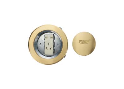 China IP65 Rated Round Floor Socket , Electrical Floor Receptacle Long Life for sale