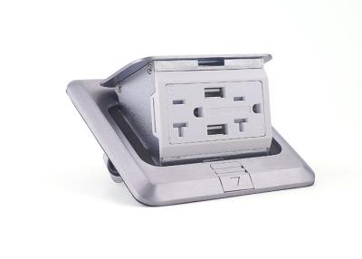 China Silver Finish Table Pop Up Outlets For Convenience Aluminium Alloy Cover for sale