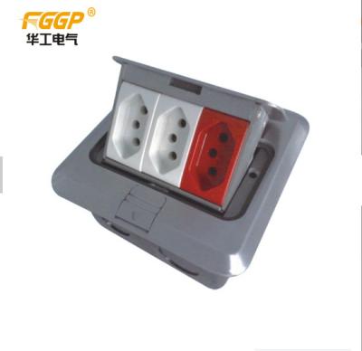 China 3 Pin Popular 13A 16A BR Ground Pop Up Floor Outlet Box Aluminium Alloy for sale