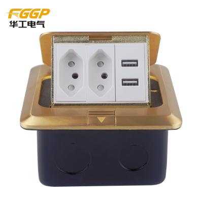 China Zócalo del piso del paso Rj45 del CE, piso - mercado de zócalo montado con el cargador USB en venta