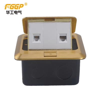 China Stainless Steel EU HGD 2F brass floor socket For Hotel for sale