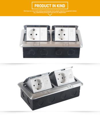 China Pop Up 220V 2 Pin Floor Socket Box Electrical Wall Socket Plug for sale