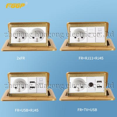 Китай Коробки гнезда пола бронзы светомассы 16A запечатывание латунной двойное продается