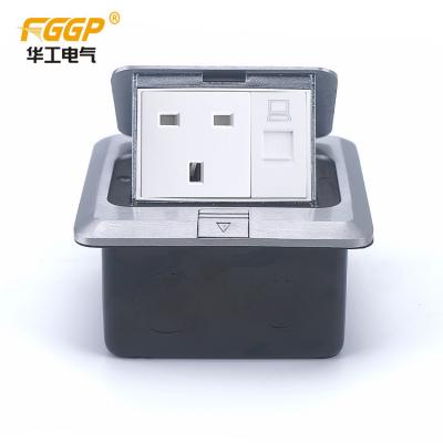 Cina Presa di telefono d'ottone di Pin Pop Up Floor Socket Rj45 Rj11 della copertura 3 in vendita