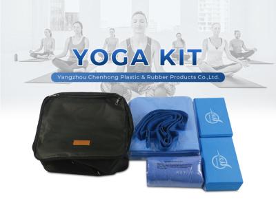 China Waterproof Yoga Kit Yoga Mat Towel Blocks Strap / Yoga Free Carry Suitcase For Exercises for sale