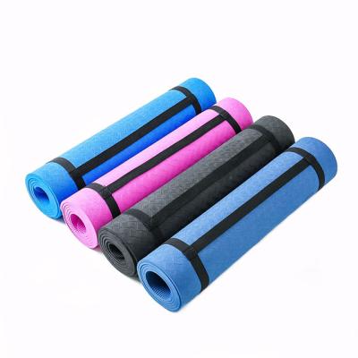 China Eco-friendly Custom Organic Yoga Mat GV Tape Logo Tape Yogamat Manufacturer Printing Printing Exercise Yoga Mat With Bag for sale