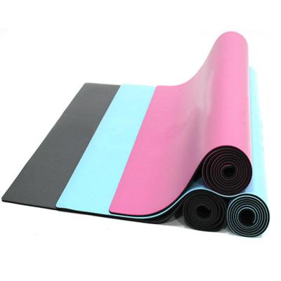 China Private Label PU + Natural Rubber Yoga Mat Natural Rubber Yogamat Eco Thick Yoga Mat Non Slip Artistic Anti Slip Friendly for sale