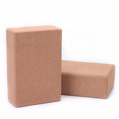 China High Quality Custom Fitness Cork Yoga Block Natural Cork Manufacturer Logo for sale