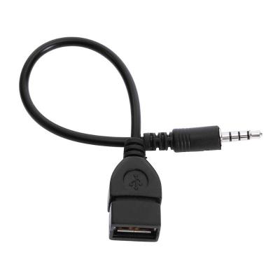 China Free Shipping 3.5mm DVD Player Male To AUX Stereo Audio Cable. USB 2.0 Female Car Adapter For Car MP3 Stereo for sale